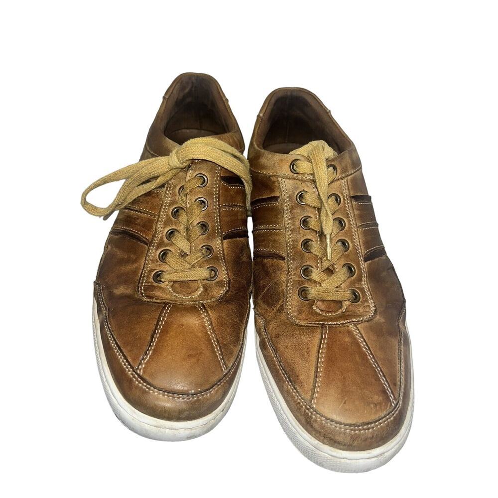 Reaction Kenneth Cole Men's Brown Leather Sprinter Sneakers Size 11